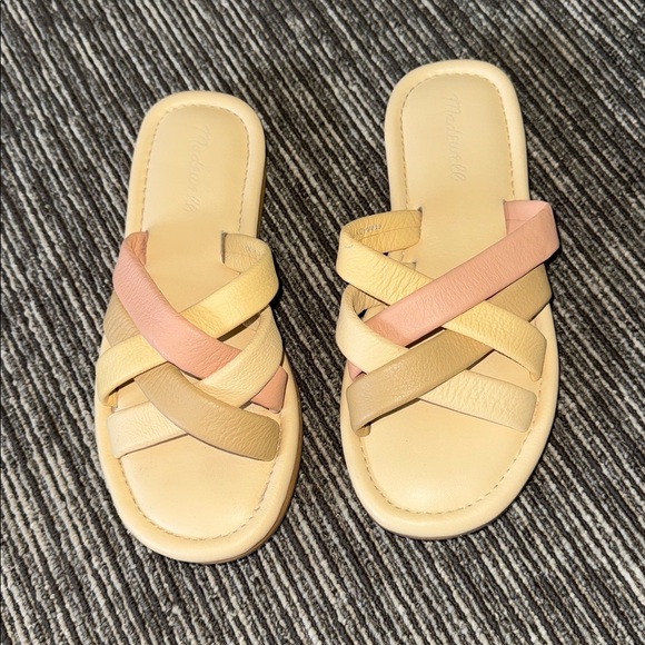 Madewell The Leeandra Leather Slides Size 8 - Picture 2 of 6